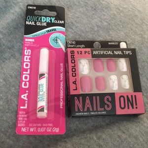 Artificial nail tips & quick dry nail glue 💄